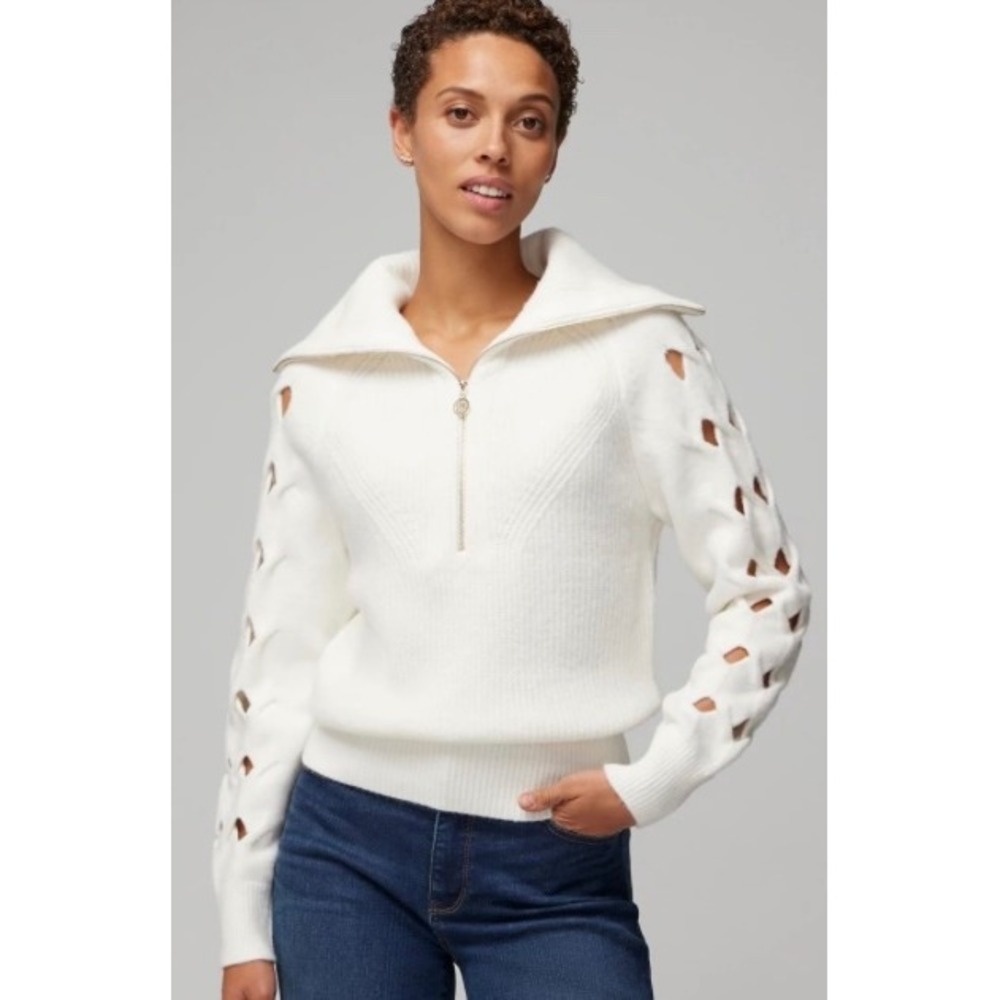 White House Black Market White Sweater